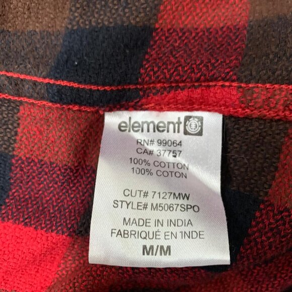 Element-Flannel shirt- "wind, weather,fire, earth"- size medium - Picture 3 of 3